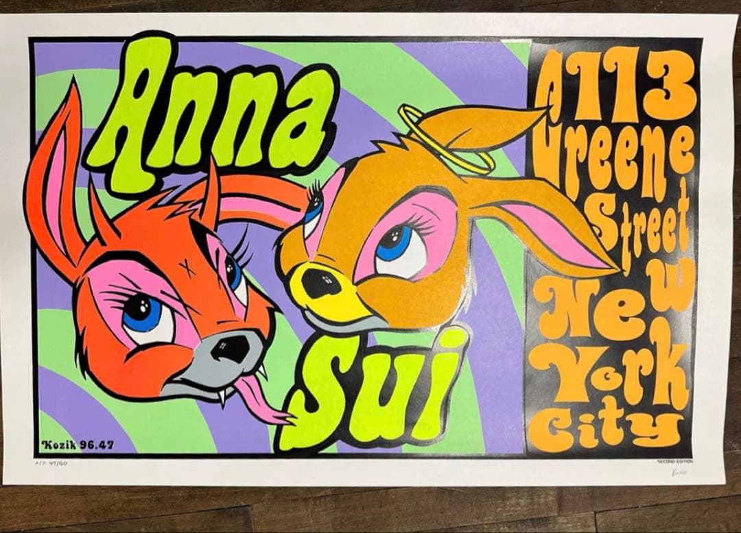 Frank Kozik × Anna Suiシルクスクリーンポスターです