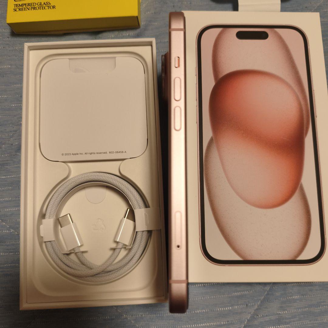 値下げ【美品】Apple iPhone 15ピンク　電池残量89%
