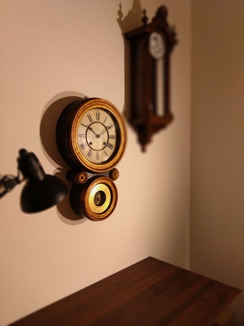 柱時計　精工舎　だるま時計　アンティーク　ユンハンス　昭和レトロ　ゼンマイ