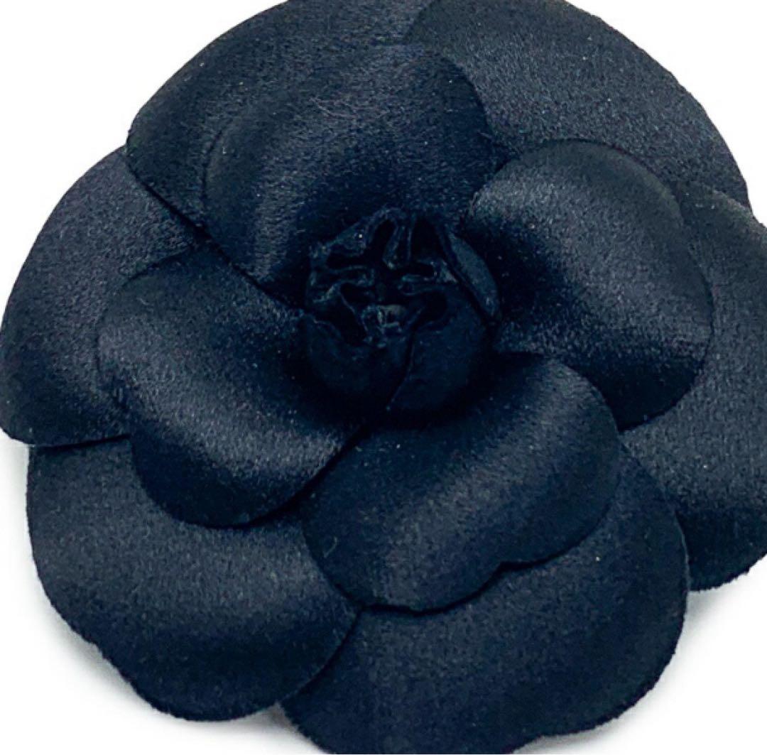【CHANEL】シャネル◆花モチーフ◆カメリア ◆ブラック◆コサージュ
