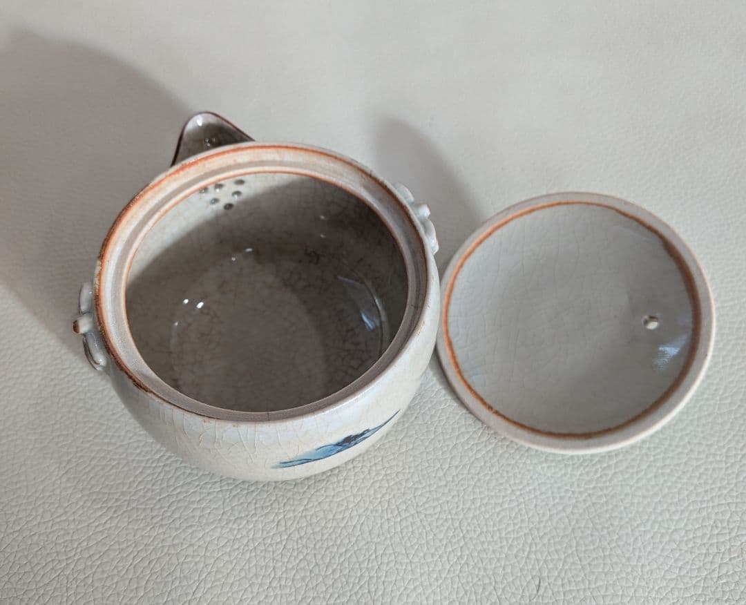 煎茶道具　九谷焼「光仙造」山水文　煎茶碗・宝瓶・湯冷まし　共箱