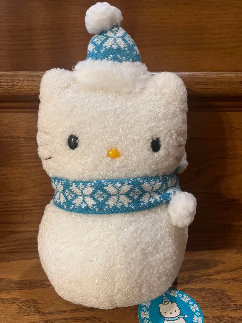 【タグ付き】ハローキティ　ダニエル 雪だるまぬいぐるみ スノウ
