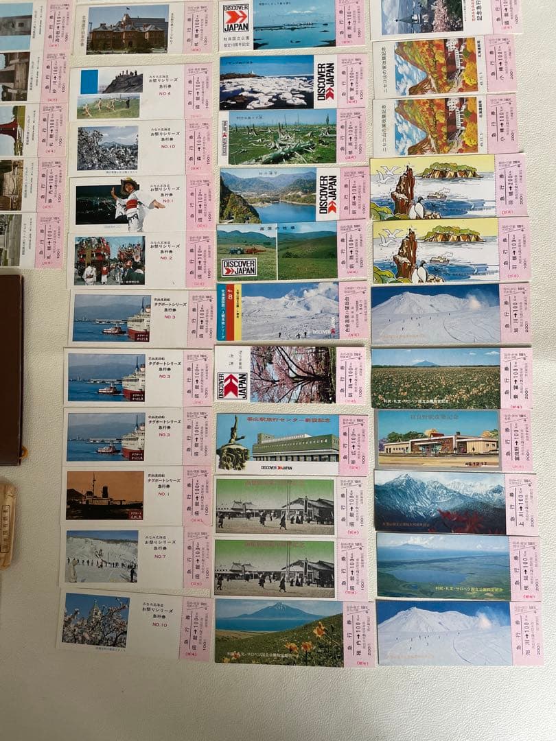 国鉄時代 北海道 観光記念 見本切符 急行券 入場券 国鉄バス 79枚 希少品