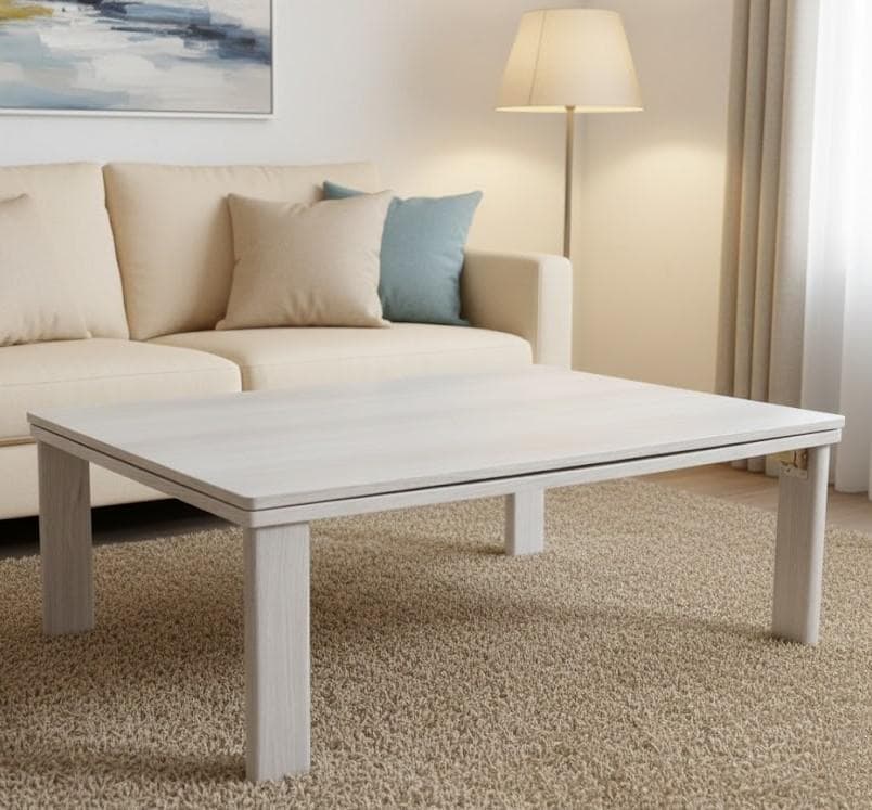 ◆訳あり画像あり◆【新品】カジュアルこたつ　天板リバーシブル　折れ脚 長方形