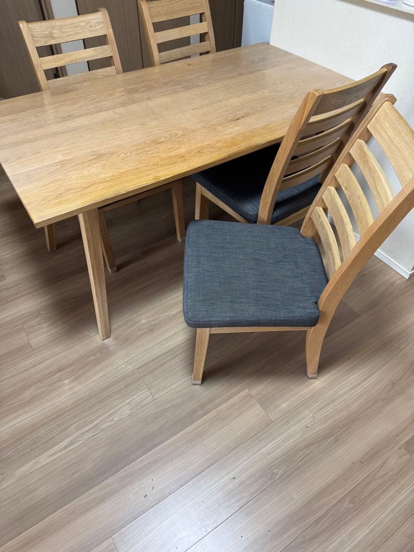 3/15まで【ダイニングテーブルセット】ニトリ 北欧風140(オーランド)