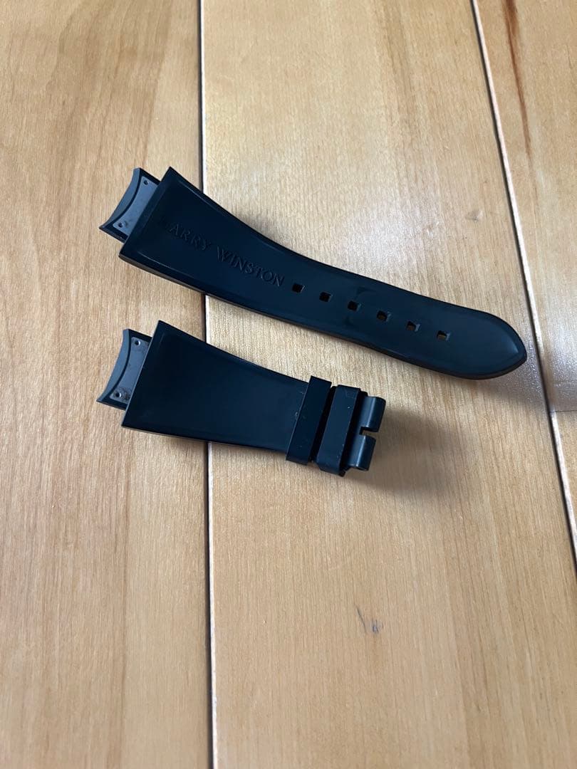 正規品　ハリーウィンストン オーシャンダイバー　純正ラバーベルト　黒