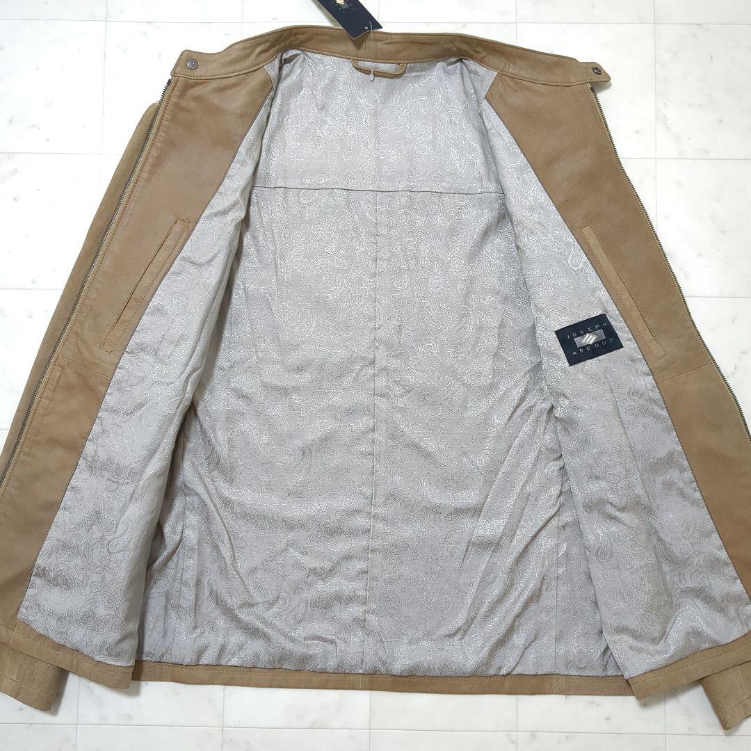 新品 2025SS JOSEPH ABBOUD ゴートスエードシングルライダース