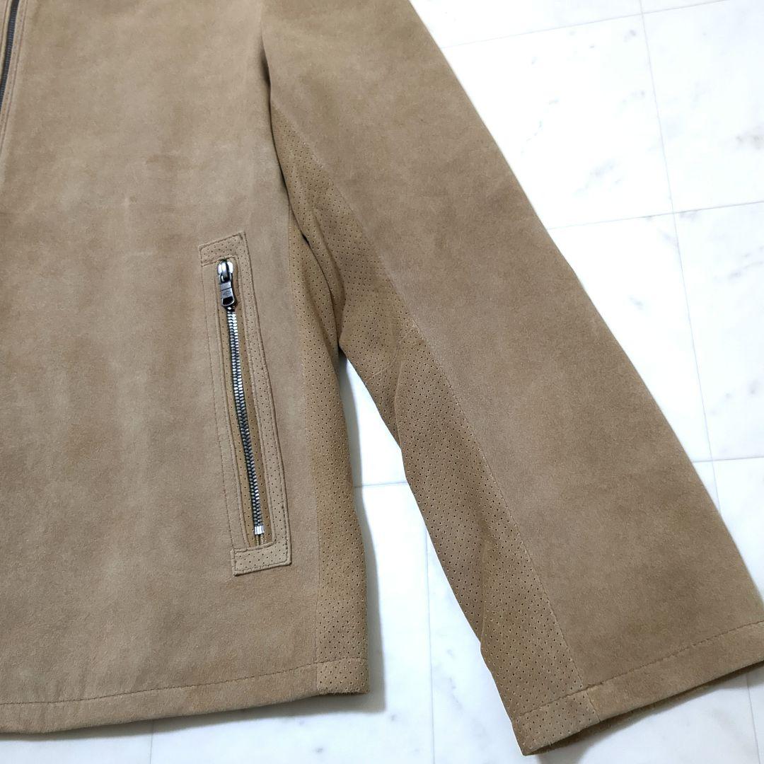 新品 2025SS JOSEPH ABBOUD ゴートスエードシングルライダース