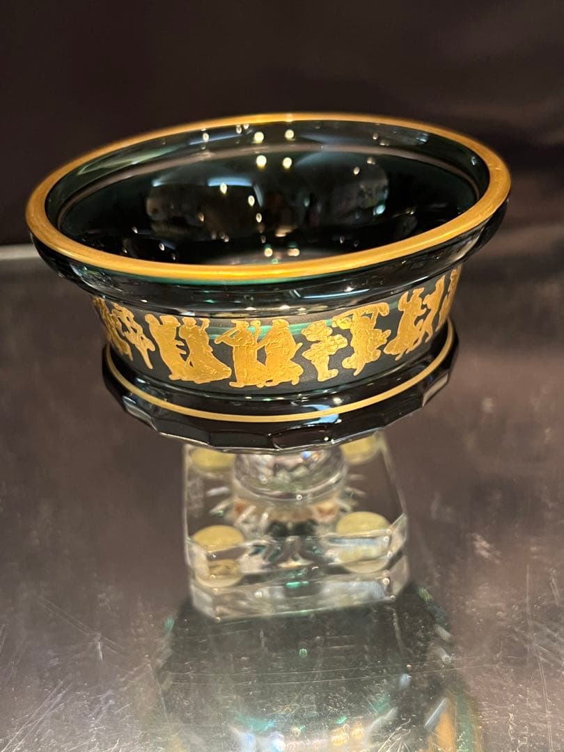 Val Saint Lmbert アンティーク酒杯GR　カメイガラス