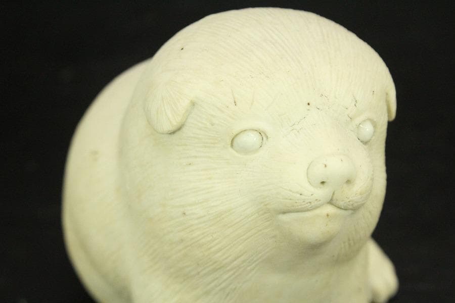 陶製 可愛い犬 置物(ZE660)