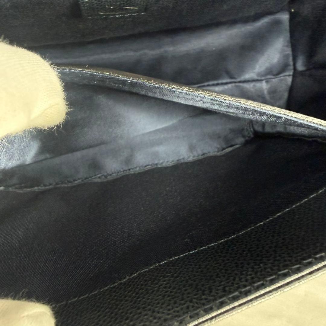 【極美品】土屋鞄 フォーマルバッグ フラップ クラシックハンド ダークネイビー