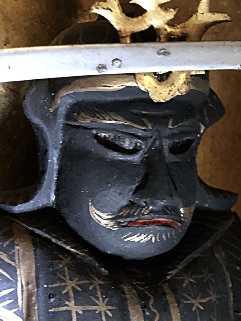 仏教美術 隠れキリシタン 彩色 妙見菩薩像木彫色 仏像 厨子