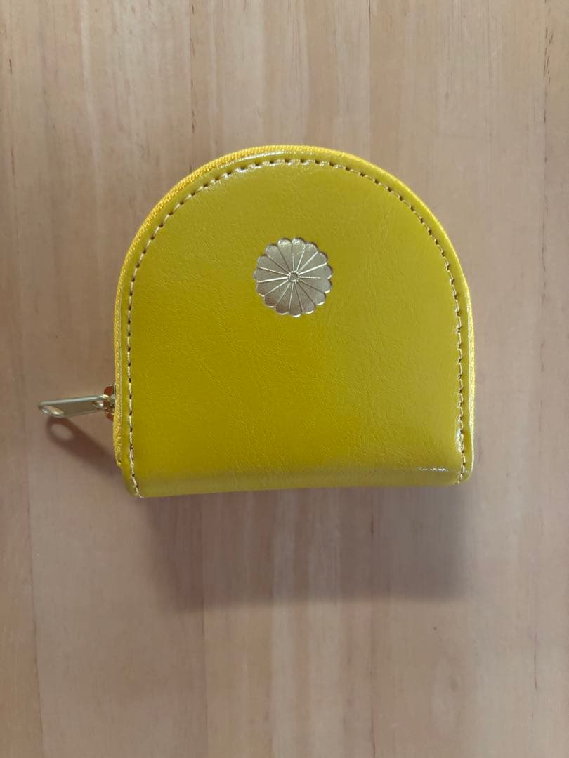 皇居　小銭入　財布　ケース 　黄色