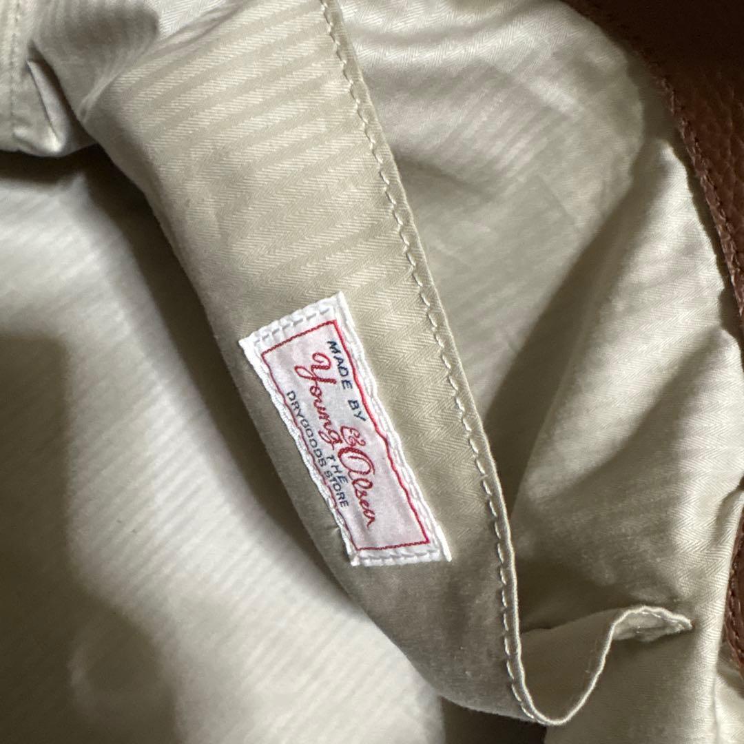 美品！YOUNG&OLSEN エンボスレザー ベルテッド トートバッグ