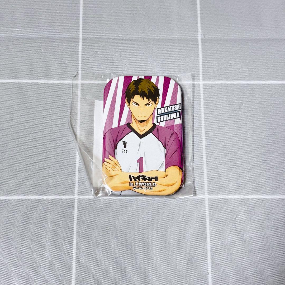 ハイキュー!!　J-WORLD　宮城フェス　カド丸缶バッジ　牛島　若利
