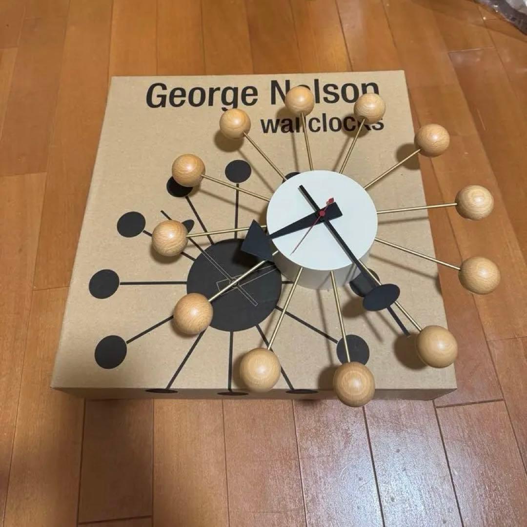 インテリア時計 e Nelson Vitra Ball Clock beech