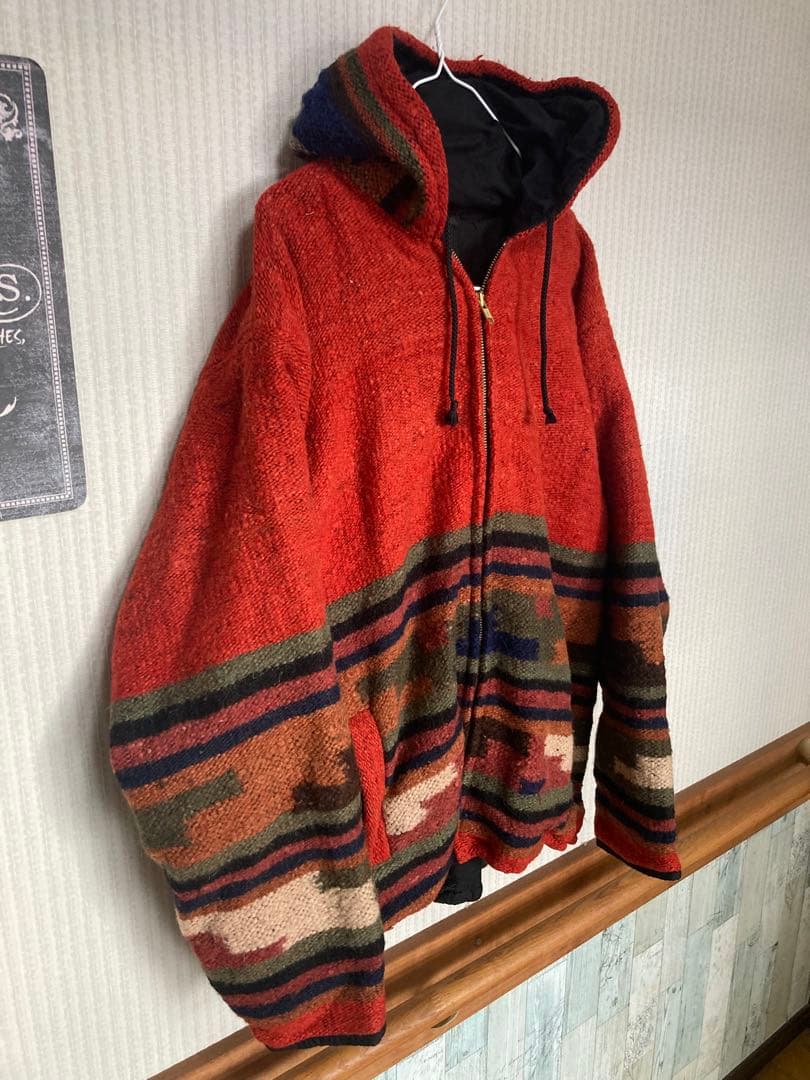古着屋購入vintageネイティブ柄パーカー