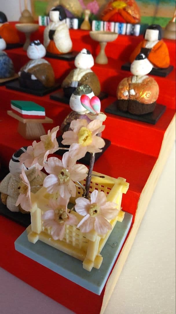 【昭和レトロ】風月雛　雛人形　豆雛　木目込み十五人飾り