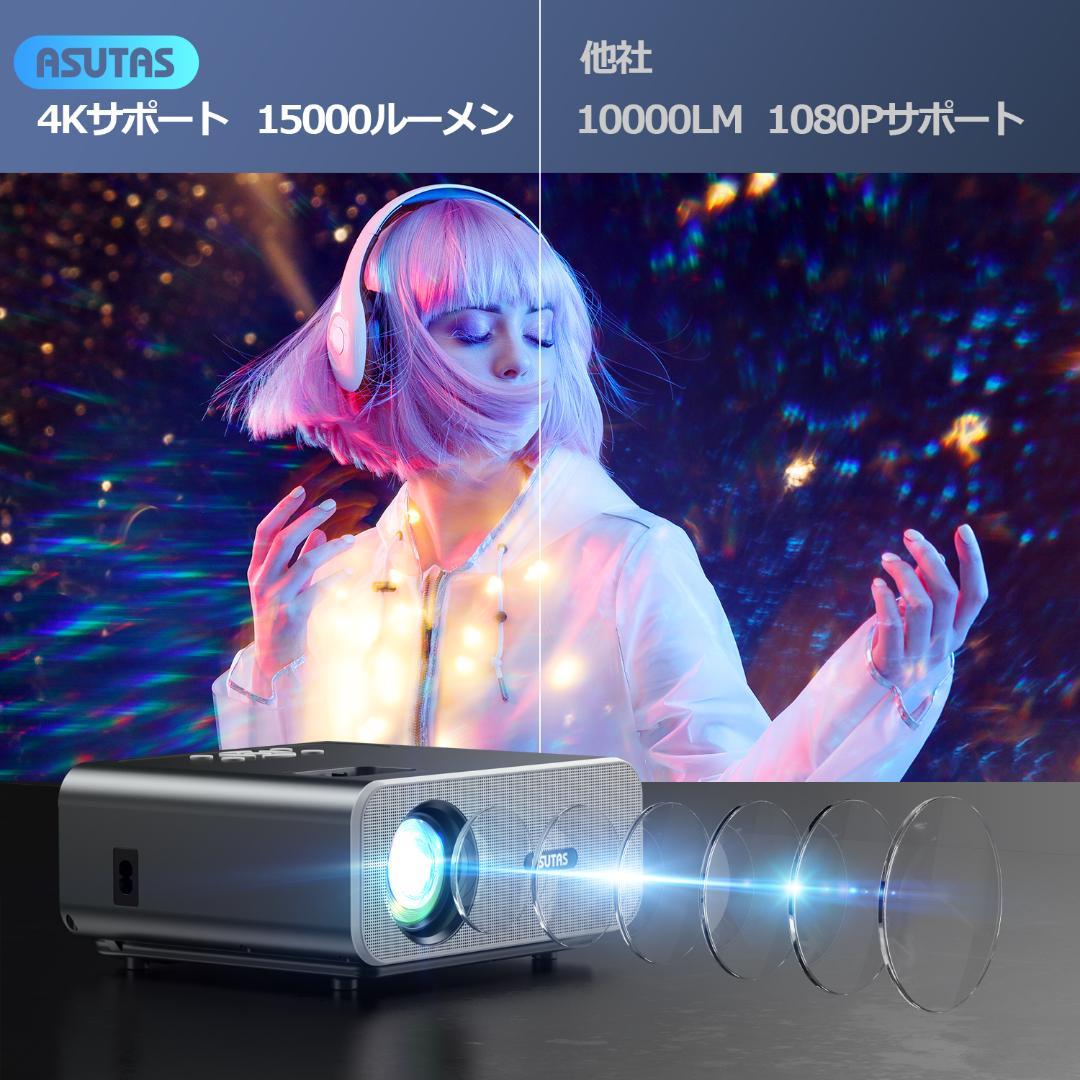 2023プロジェクター 小型 15000lm 5G WIFI 4K対応