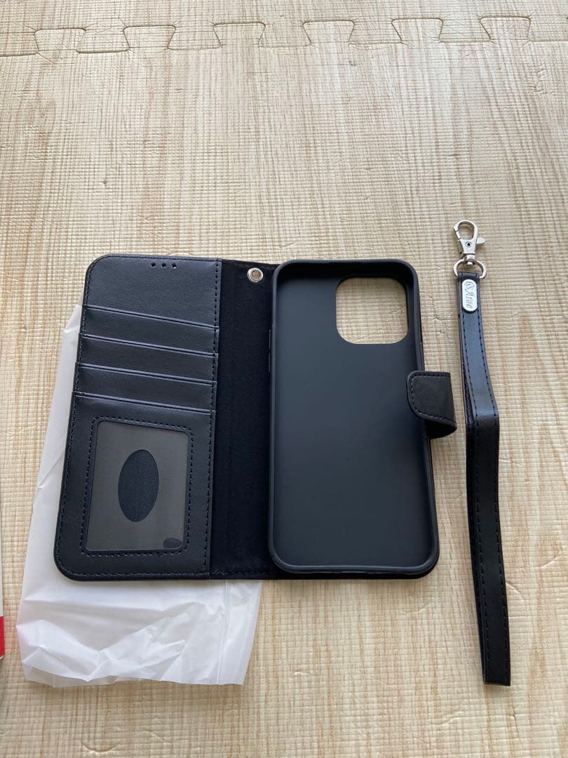 iPhone14 ProMax ケース 手帳 スマホ ブラック 財布