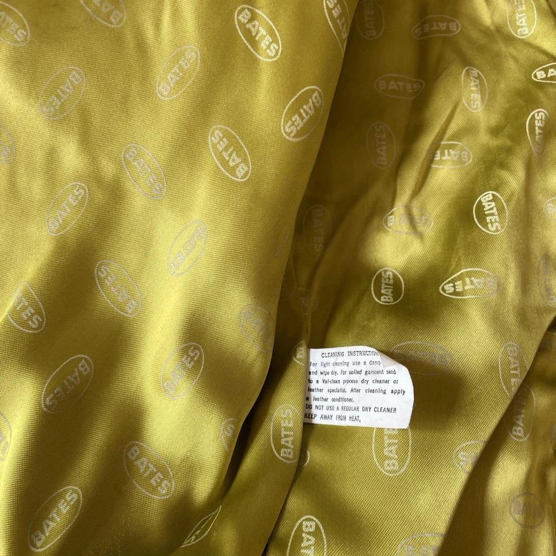 70s bates シングルレザージャケット　ブルーグレー