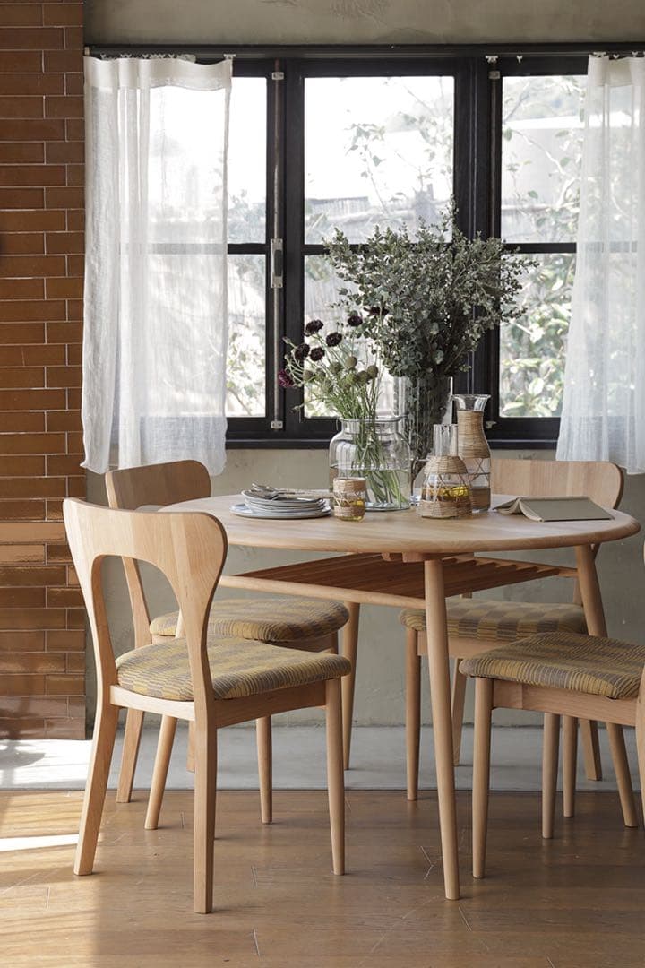 【MOMO NATURAL/モモナチュラル】円形ダイニングテーブル 110センチ