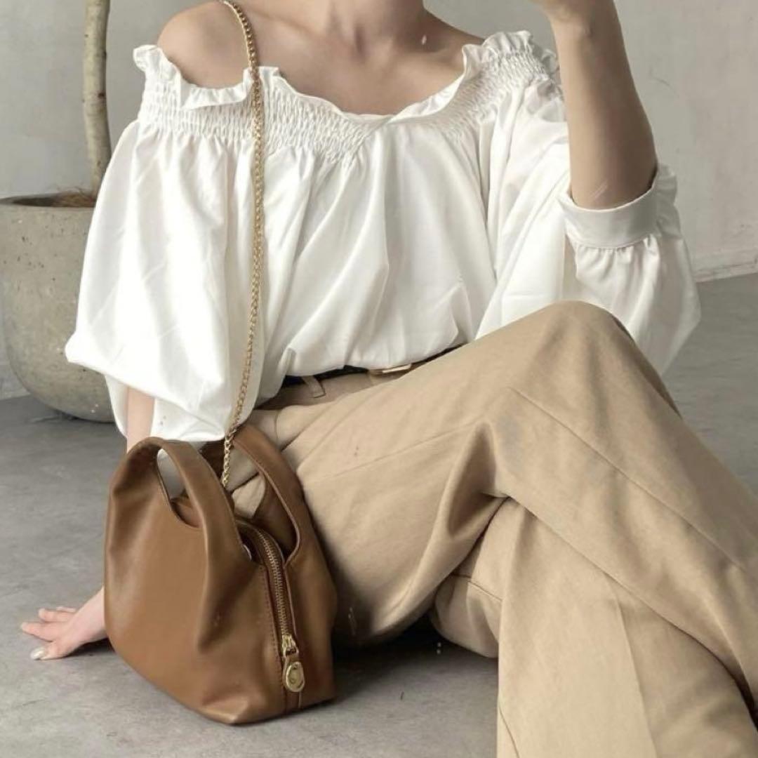 (美品)レイヤーチェーンバッグ(PT-227) ジェムイル　キャメルgemeil