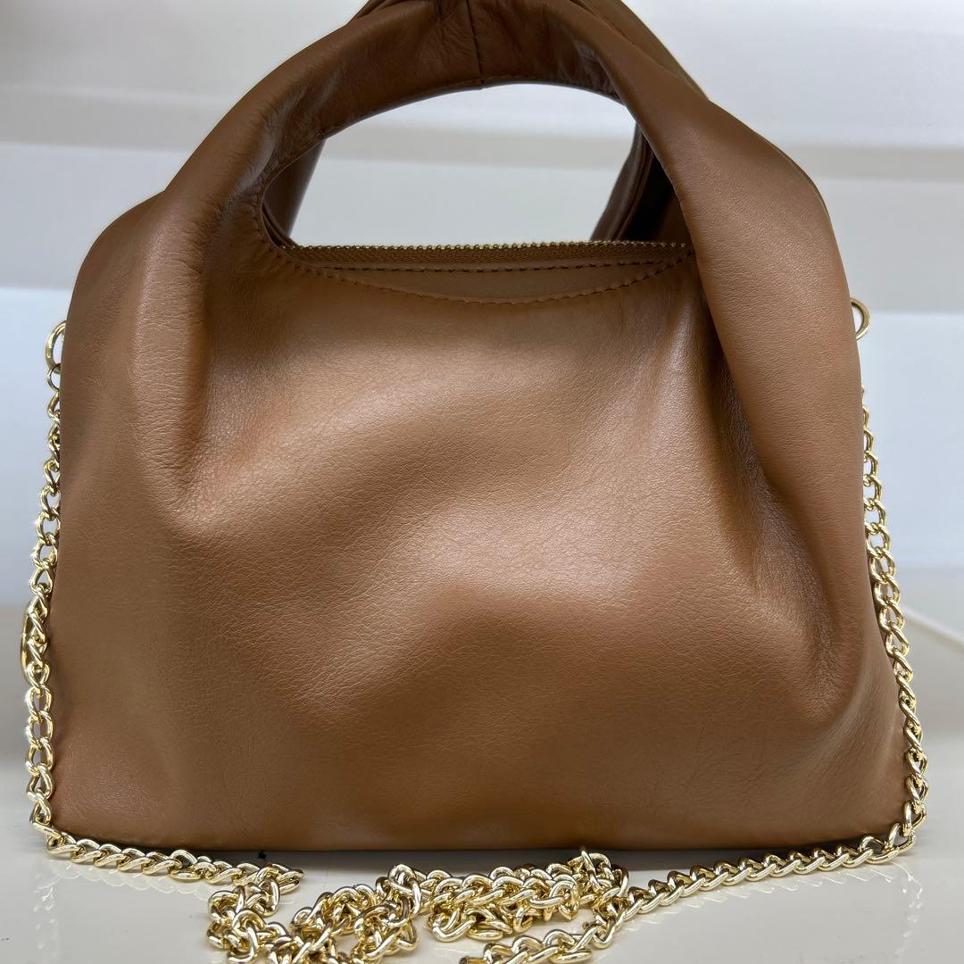 (美品)レイヤーチェーンバッグ(PT-227) ジェムイル　キャメルgemeil