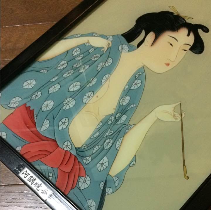☆レア☆ 河鍋暁斎 ガラス絵