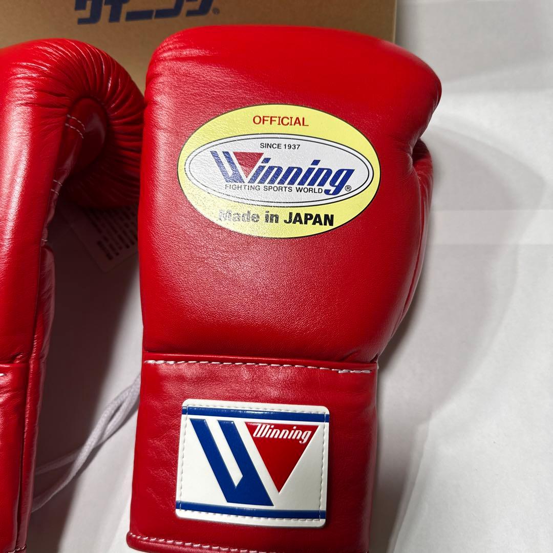 k*u様 Winning 試合用ボクシンググローブ 8oz 8オンス レッド 新