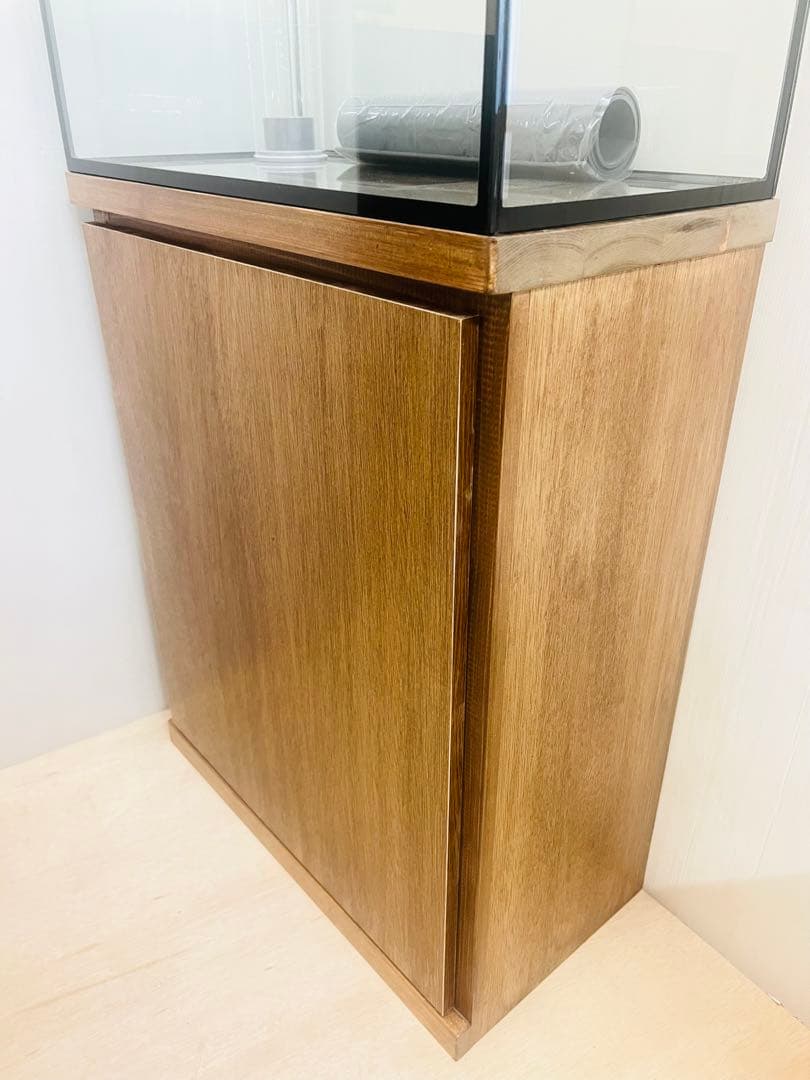 600×300×450オールガラスオーバーフロー水槽セット　ブラックシリコン