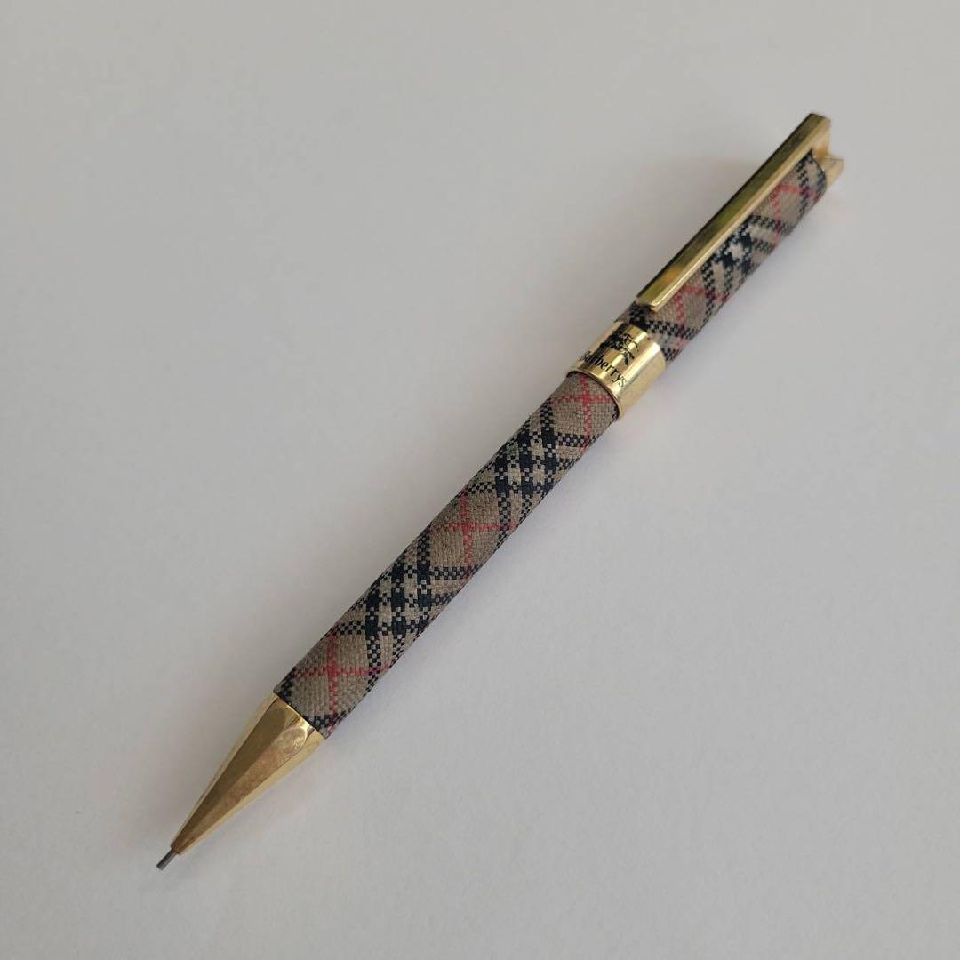 【レア】バーバリー ノバチェック シャーペン　布張り　廃盤　BURBERRY