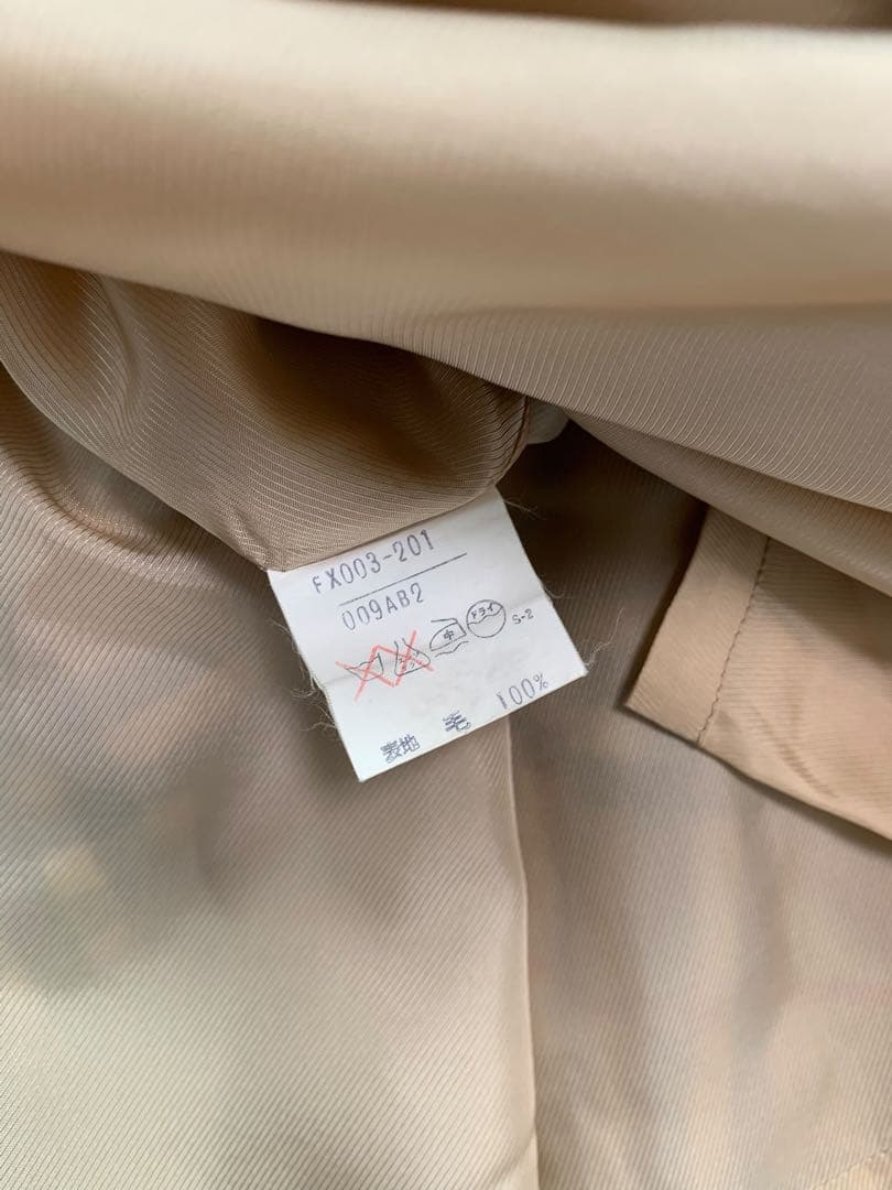 バーバリー　スカート　プリーツ　膝下　ノバチェック　ベージュ　毛100%