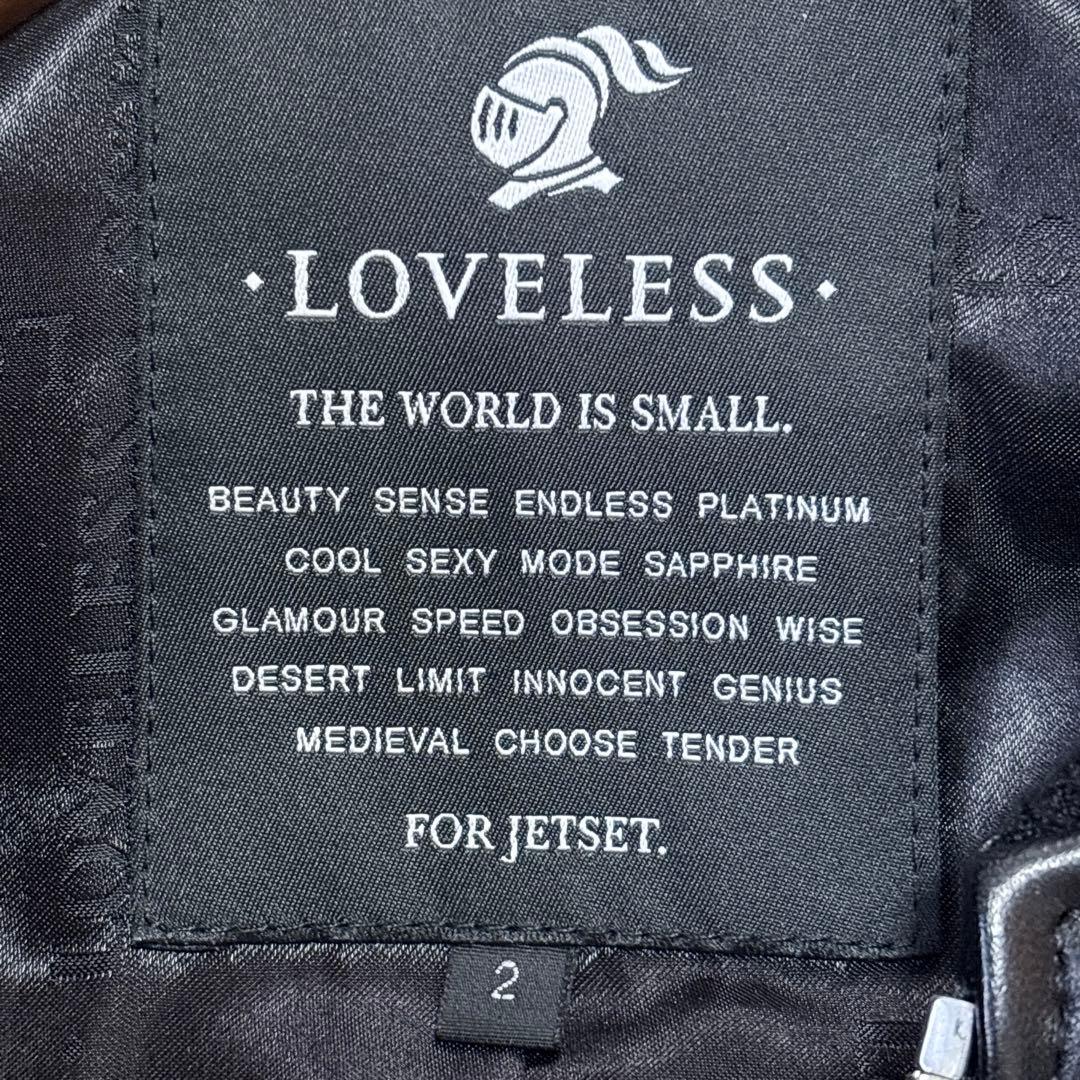 LOVELESS シングルライダース MA-1 羊革 スタッズ ブラック