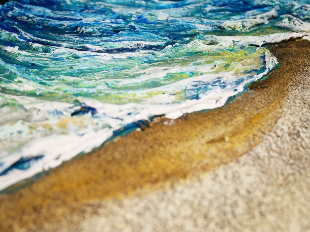 油絵 絵画 【海辺の砂浜】