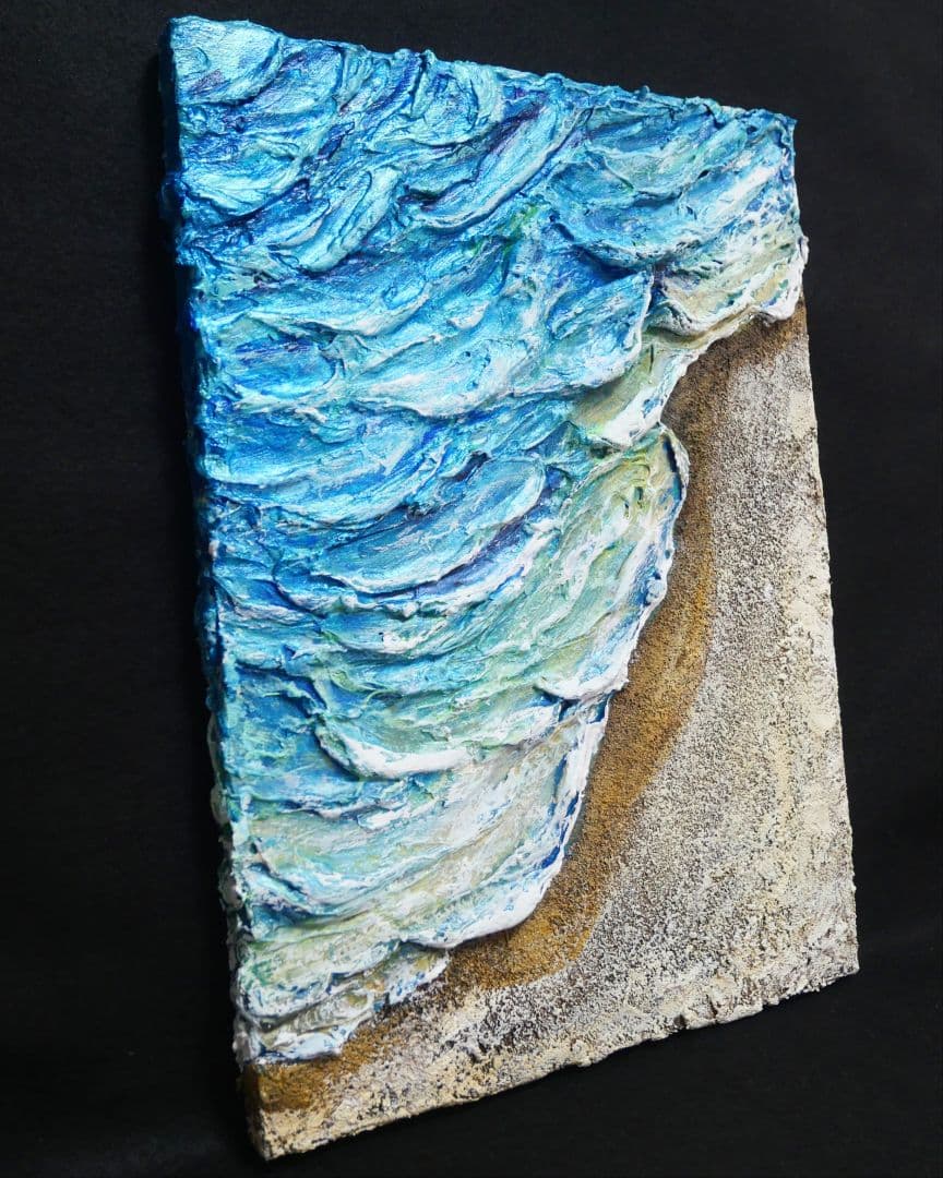 油絵 絵画 【海辺の砂浜】