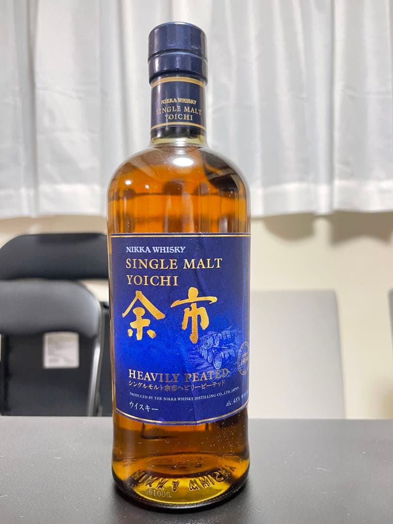 NIKKAのシングルモルト余市　ヘビリーピーテッド　46%