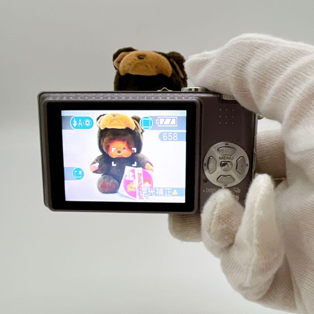 【美品】Panasonic LUMIX DMC-FX9 モーブグレー オールド