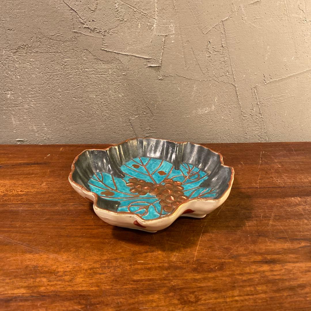 時代物 骨董品 九谷焼 リーフ型プレート 器 皿 稀少 コレクション