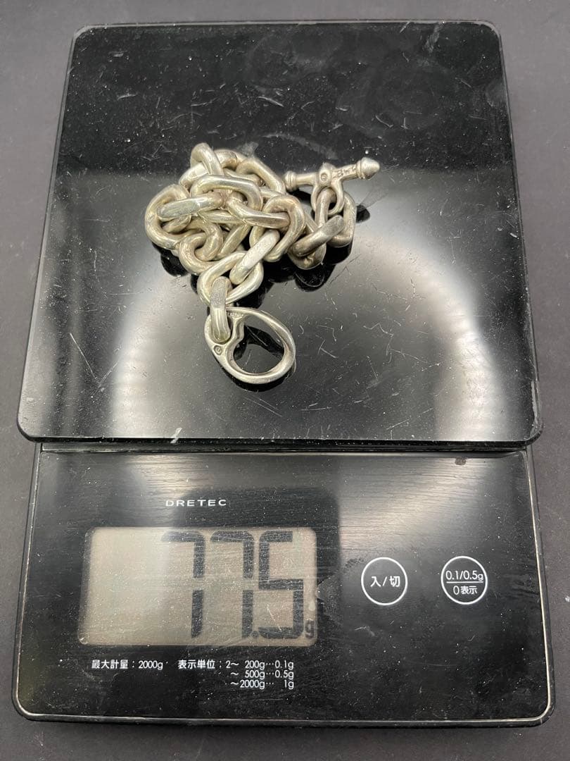 は*️様 BWL シルバー925 チェーンブレスレット　極太　あずき　ビルウォー