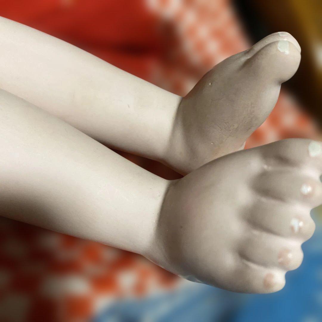 古い市松人形　１２号　４２ｃｍ　昭和初期　色白細面べっぴんさん