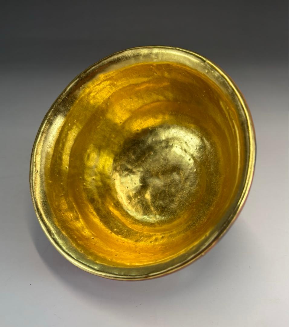 【茶道具】小さなサイズ！神楽岡楽入造　吸江斎好写小嶋台茶碗（共箱）★送料込★