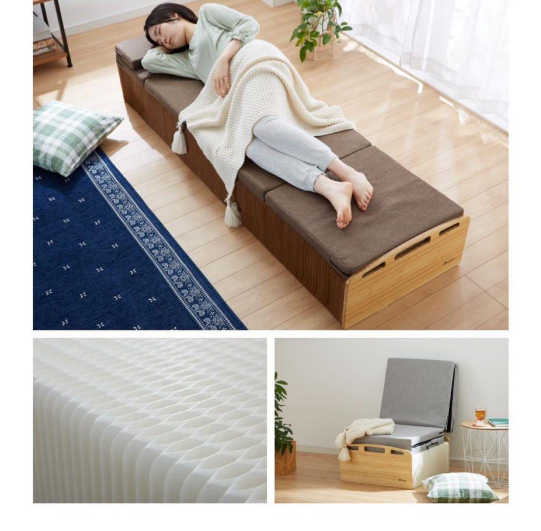 ペーパーベッド マットレス付き アコーディオンベッド スモールセミシングル