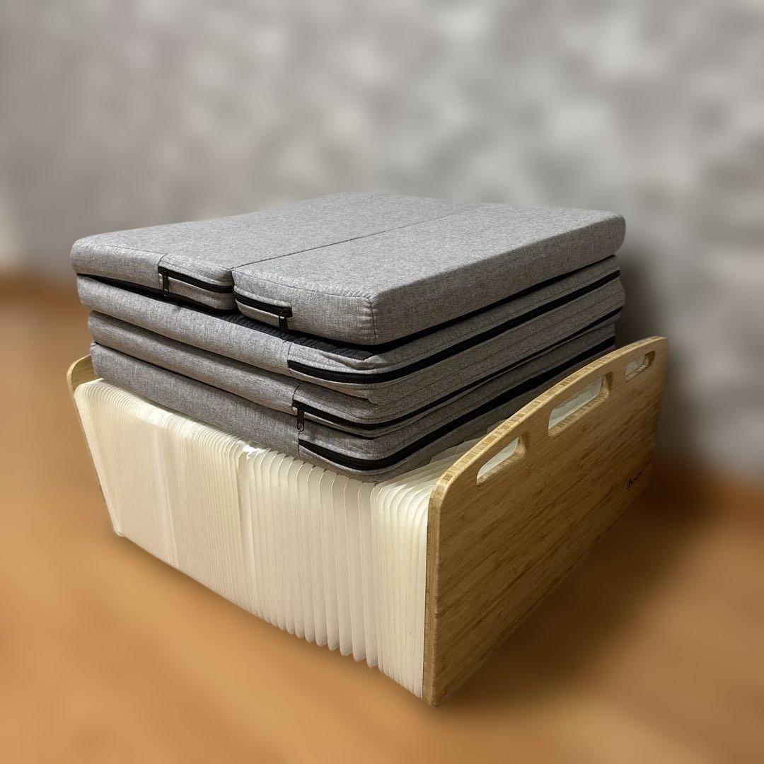 ペーパーベッド マットレス付き アコーディオンベッド スモールセミシングル