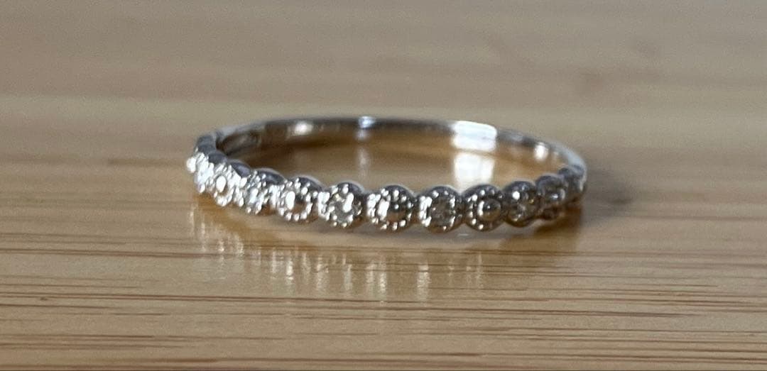 ル*W様 中古　ジュエリーツツミ　ホワイトゴールドダイヤモンドリング　13号