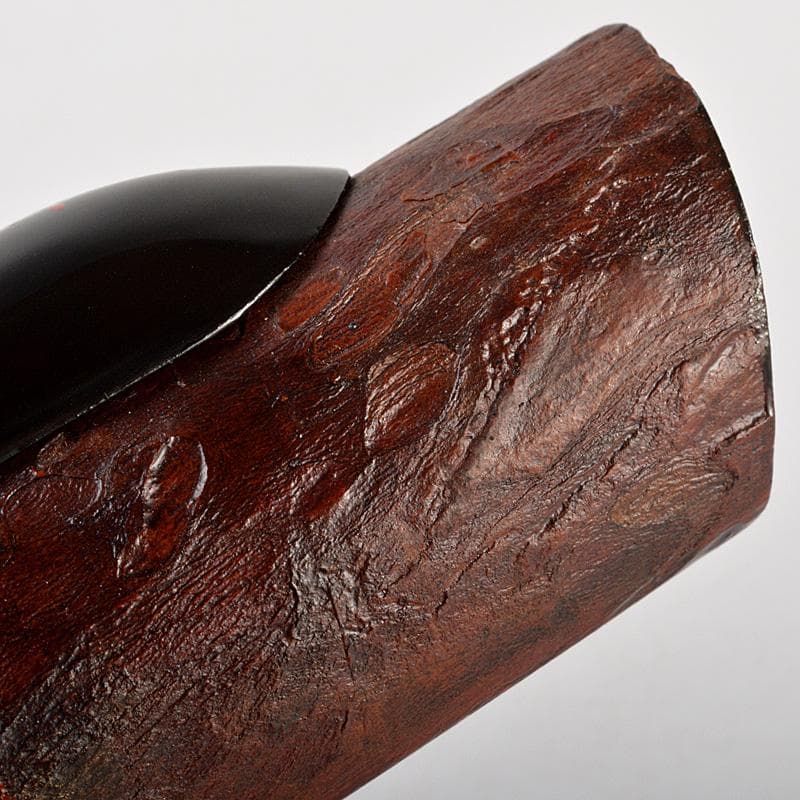 茶道具　畑幸春作　蜑小舟　香合　銘「友綱」　紫野　小林太玄極め箱　V　R7264