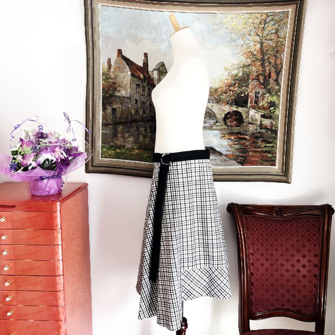 極美品　LOUISVUITTON ヴィトン　スカート　ベルト付　フレア　ロング