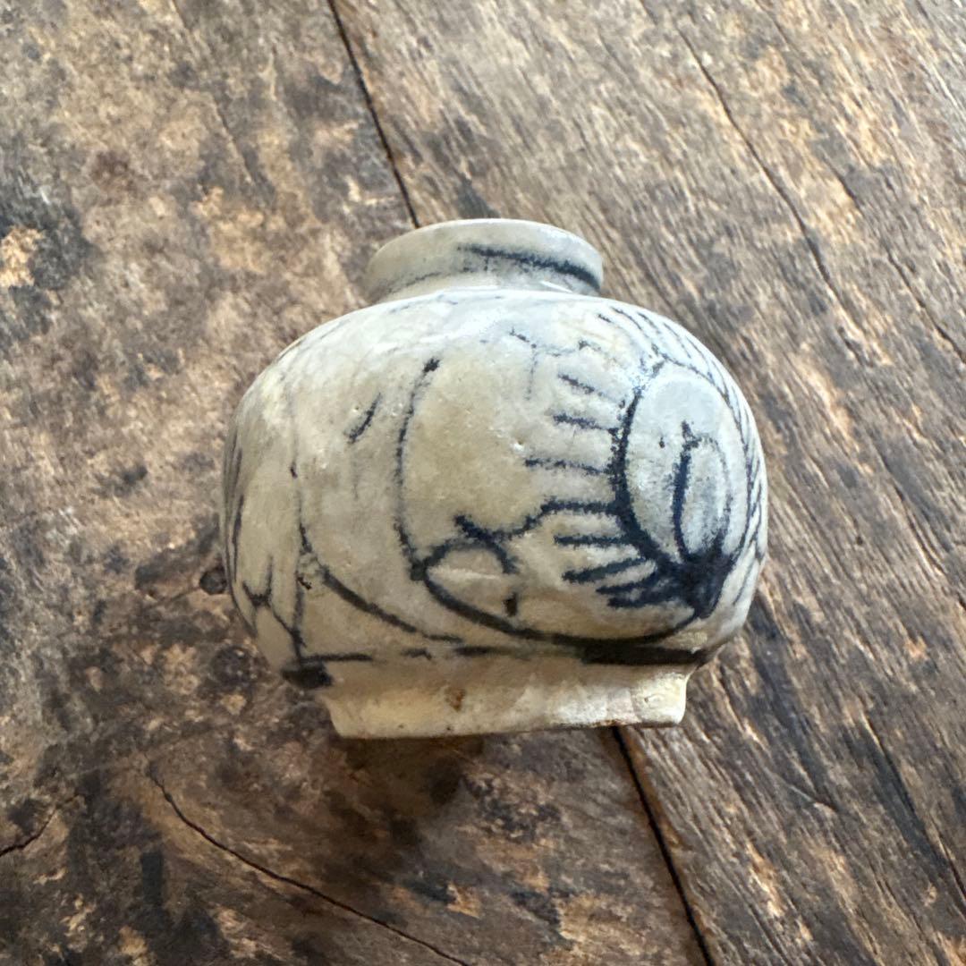 安南　染付小壺　2点