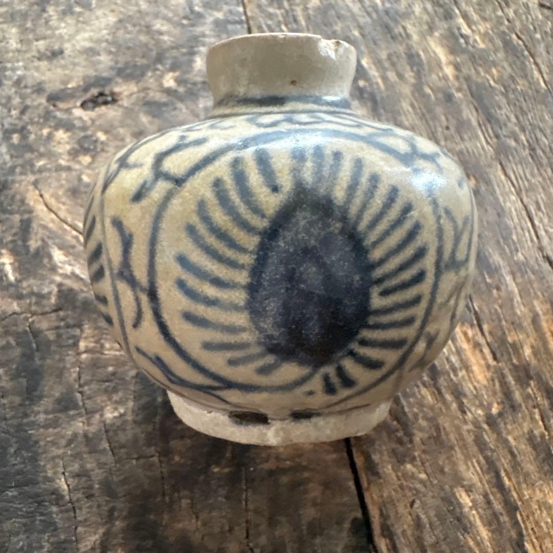 安南　染付小壺　2点