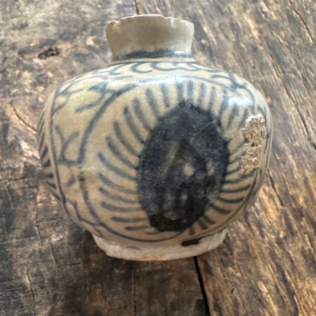 安南　染付小壺　2点